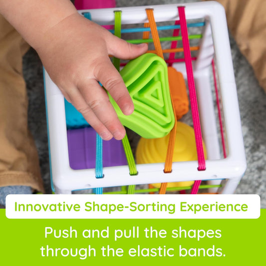 InnyBin Shape Learning Toys, Sensory Toys for Babies and Toddlers, Baby Toys Ages 10 Months+