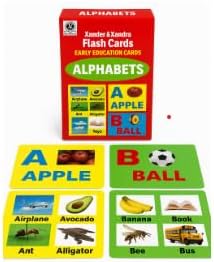 Alphabet Flash Cards for Toddlers | Award-Winning | ABC Flashcards for Baby & Kids|ABC Cards Kindergarten || Large A-Z Learning Letter Animal Color Food Flashcard for Ages 1-6