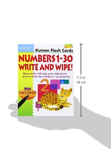 Kumon Numbers 1-30 Write & Wipe (Kumon Flash Cards)