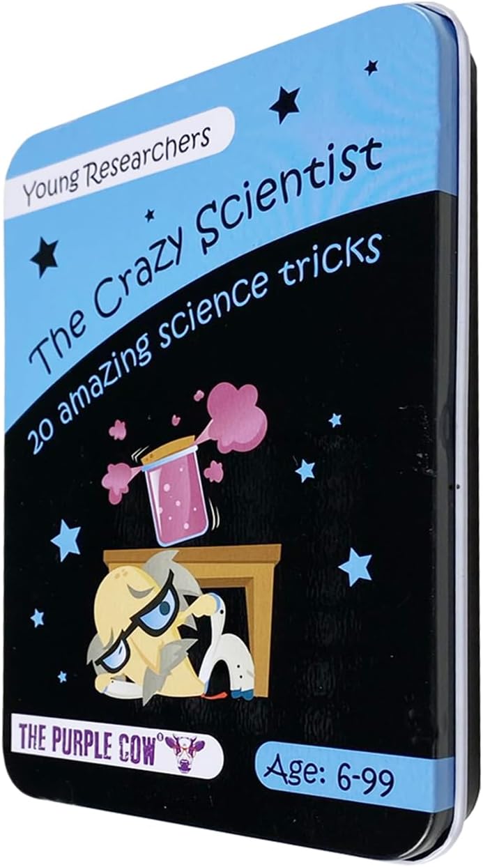 The - The Crazy Scientist Science Tricks Card Set, Forces and Energy, Science Experiment kit for Kids Both Boys and Girls 6 Years and Older, Instructions Inside – Amazing STEM Learning
