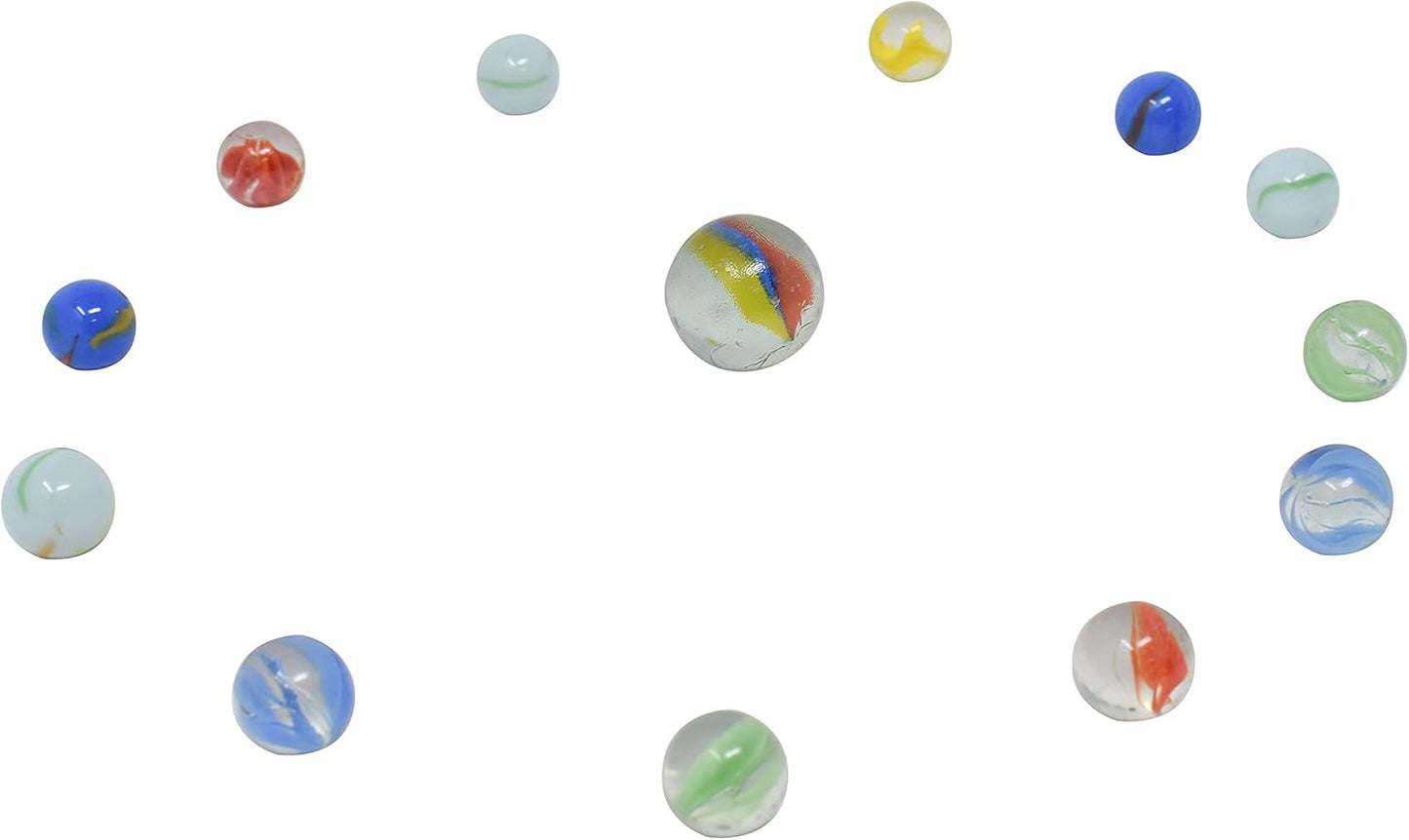 Sunny Days Entertainment TOYMENDOUS 50 Piece Marbles - Colorful Glass Marble for Kids Games | 49 Player Marbles and 1 Shooter