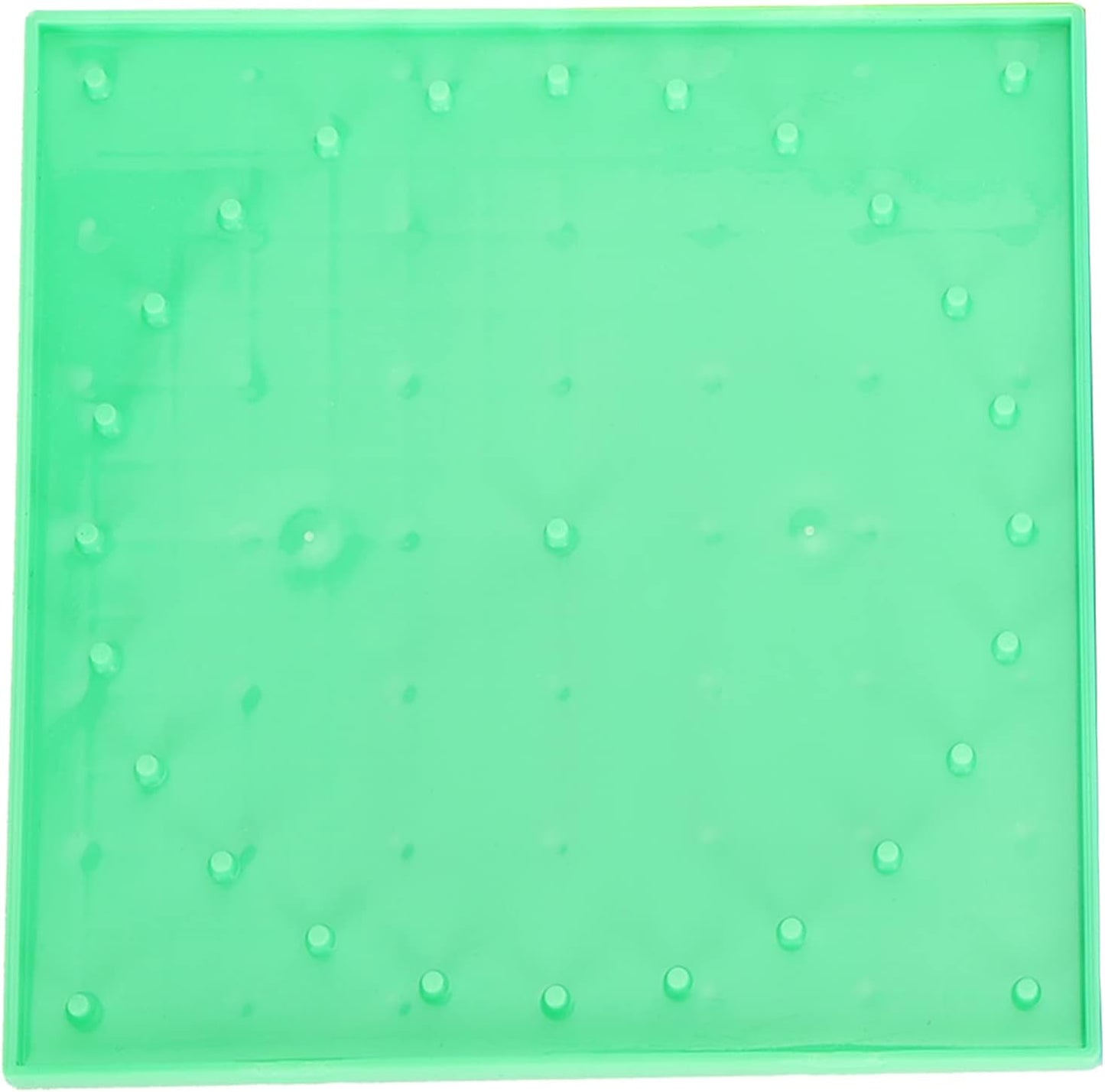 GLOGLOW Mathematical Manipulative Material Array Block Geo Board, Plastic Nail Board Toys for Kids with Rubber Bands, STEM Activity for Fine Motor Skills and Learning 5.3 X 5.3