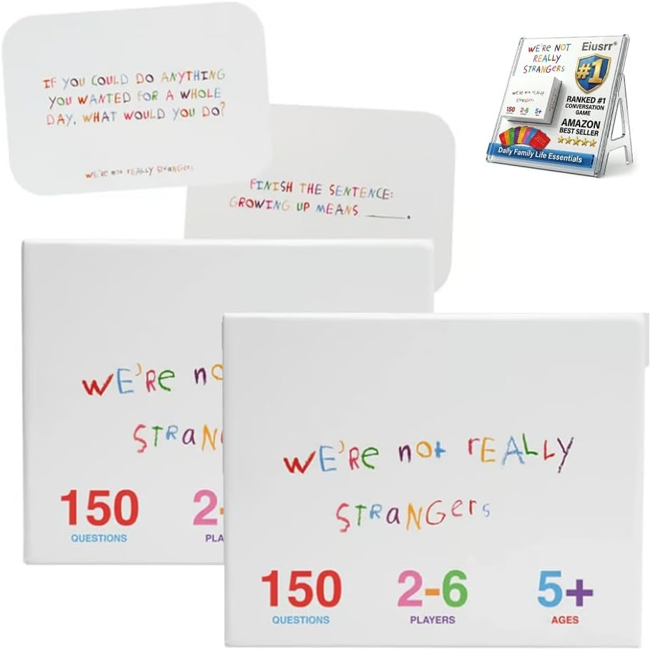 We're Not Really Strangers Kids Edition - 150 Conversation & Activity Cards, Fun Purpose-Driven Card Game for Kid, Teens, and Adults Perfect for Family Night, Road Trips, Or Afternoons(1pc)