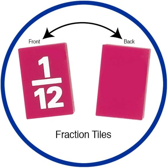 EAI Education QuietShape Foam Fraction Tiles: Numbered - 30 Sets of 51 in Tub