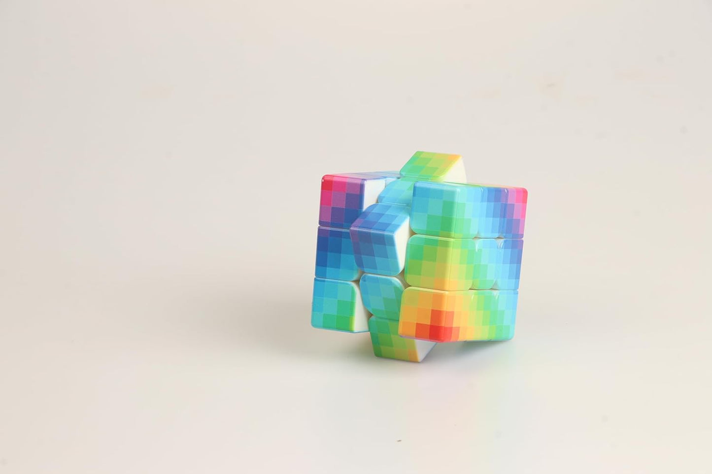 Gradient 3x3 Speed Cube, UV Printing Cube Magic Cube Educational Puzzles Toys for Kids,Beginners and Adults (Stickerless) Blue-PIink-Blue