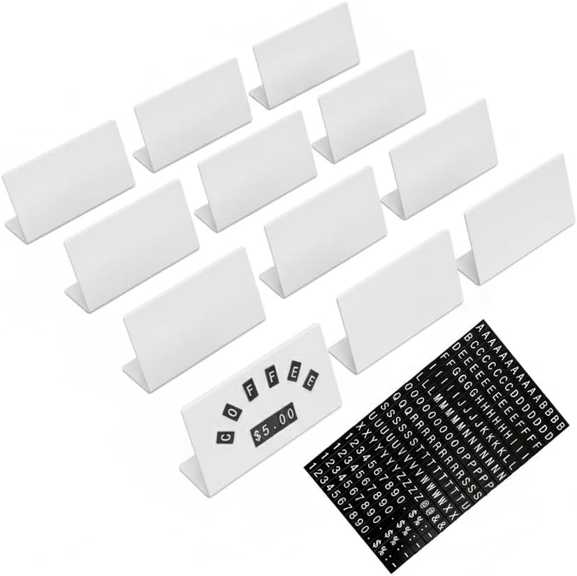 Mini Magnetic Letter Display Signs – Chalkboard-Style Reusable Food Price Labels | 6 Metal Boards + 450 Magnetic Characters for Bakery, Café, Dessert Shop, Deli & Catering Use