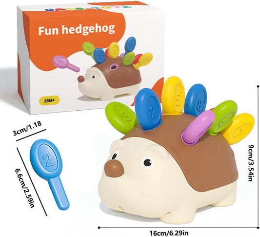 Fine Motor Skills Toys for Toddlers 1-3, Hedgehog Montessori Toys with Color Sorting & Counting, Sensory Learning Toys for Baby 12-36 Months, Educational Toys Gift for Boys Girls