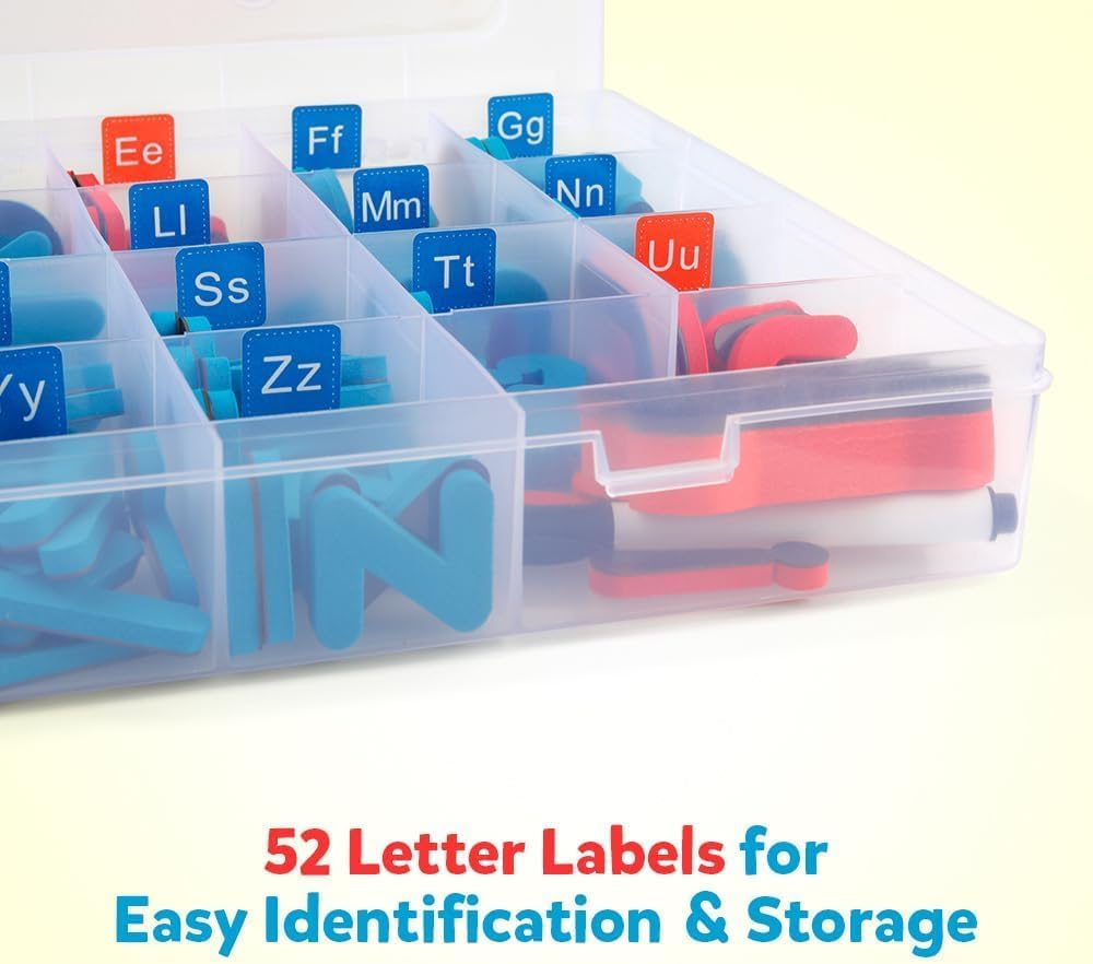 Magnetic Letters 234Pcs with Magnetic Board and Storage Box - Foam Alphabet Letters for Kids Spelling and Learning