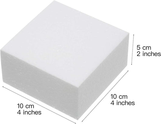Crafare Craft Foam Blocks 10X10X4 Inch Polystyrene Squares Foam Block for Crafting for Arts School Projects Sculptures Floral Arrangements Modeling and Centerpieces