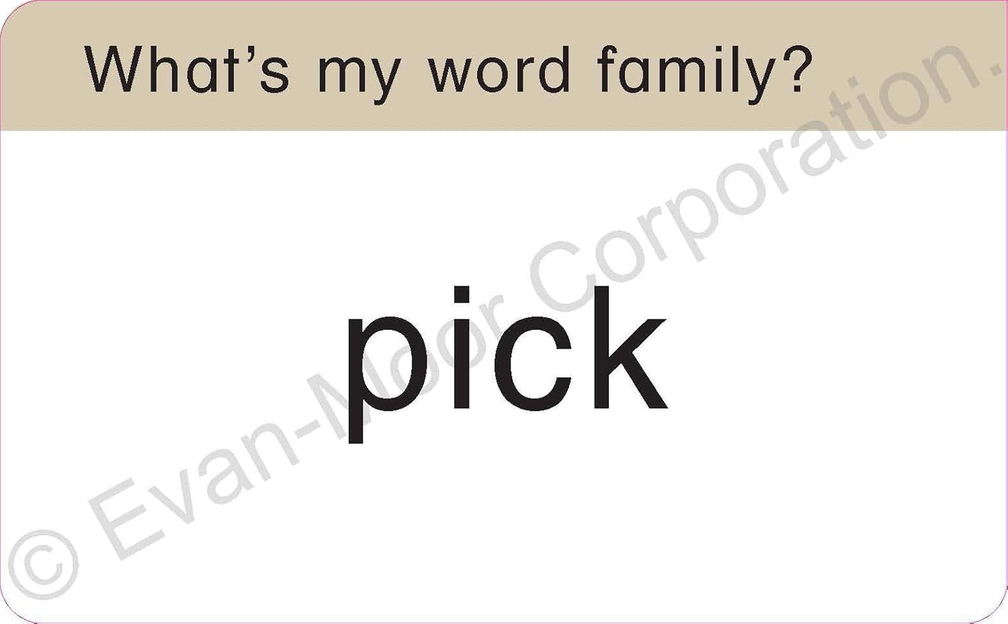 Word Families - Flashcards (Learning Line)