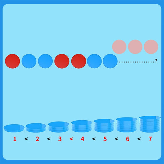100 x 25mm Counting Chips Math Counters for Teaching Children, Multipurpose Round Lightweight PP Material with Storage Box, Colorful
