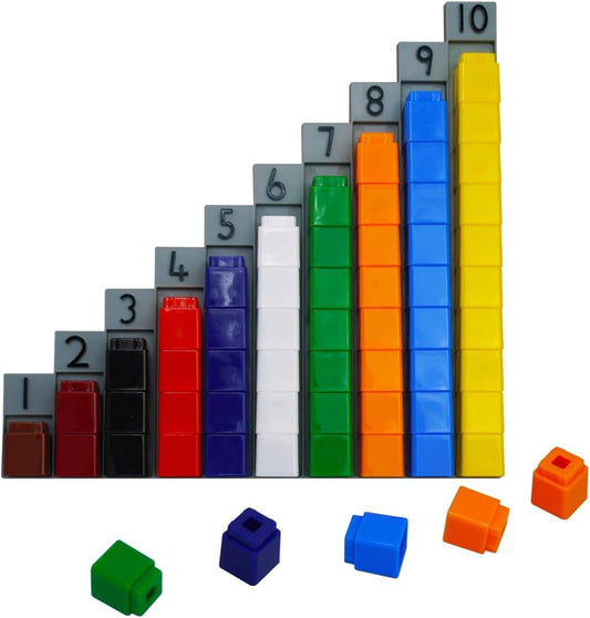 Didax Unifix ® Cubes Interlocking Counting Cubes with Activity Booklet (Set of 100)