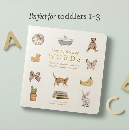 Our Big Book of First Words: A Collection of 100+ Foundational Words for Language Development (Tabitha Paige Children's Book Series)