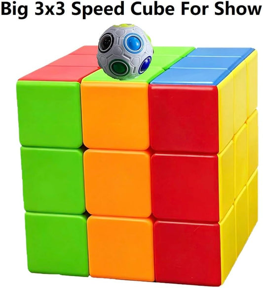 Big 3x3 Speed Cube Pro, 3x3 Large Cube Toy Gift for Kids Adults Brain Teasers