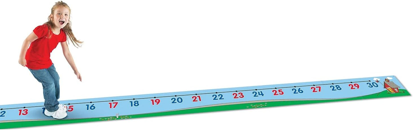 Learning Resources 0-30 Number Line Floor Mat - Counting & Numbers, Addition and Subtraction, Math Manipulatives, Back to School, Teacher Supplies, Classroom Must Haves, Gifts for Students