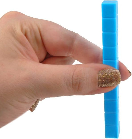 EAI Education Base Ten Rods: Blue Plastic - Set of 50