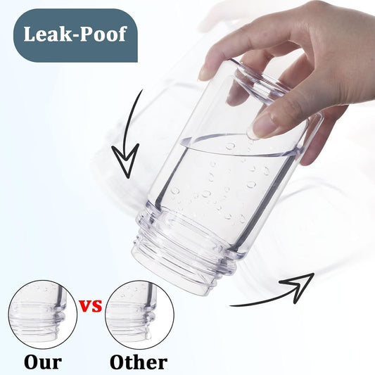 4 Pack 10 Oz Plastic Double Wall Snow Globe Tumbler, Snowglobe Tumbler with Pre Drilled Hole and Plug, Snow Globe Cups Kid Water Bottle DIY Gift for Scool, Sport
