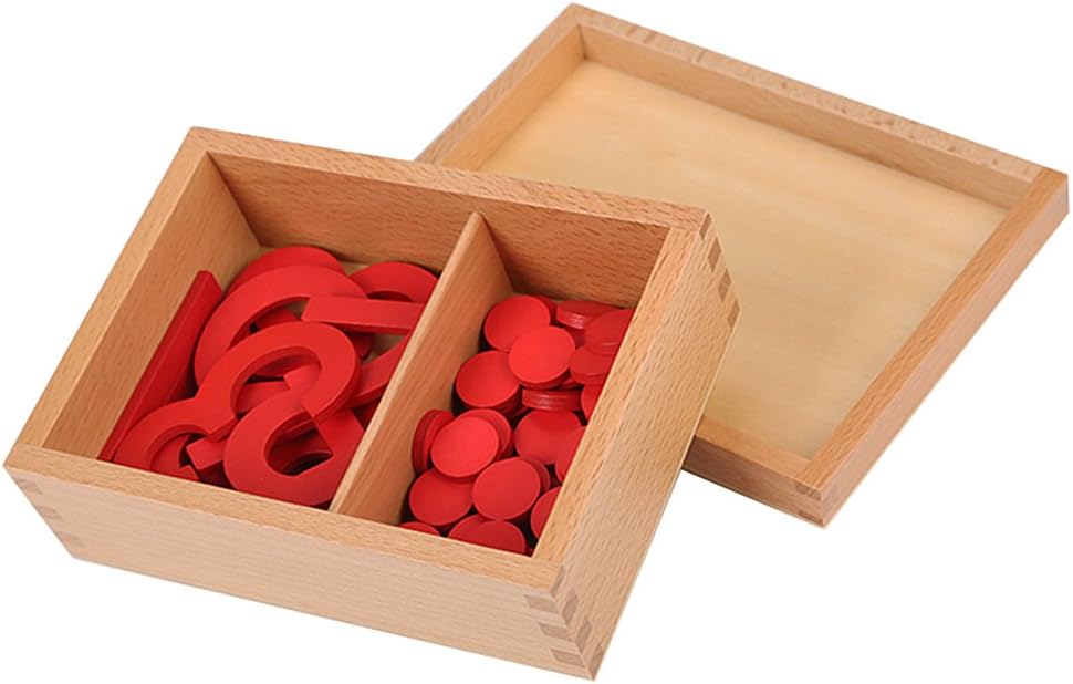 Montessori Math Materials Numeral and Counters Preschool Early Learning Toys for Kids