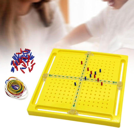 Wood Geoboards Set Children Mathematics Teaching Aids Xy Axis Mathematical Coordinate Graphs Teaching Tools for 3 4 5 Year Old