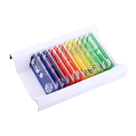 12PCS Prepared Microscope Slides, Plastic Colored Biological Sample Biology Slides Root Viewer Kit Microscope Accessories for Students Education (Red)
