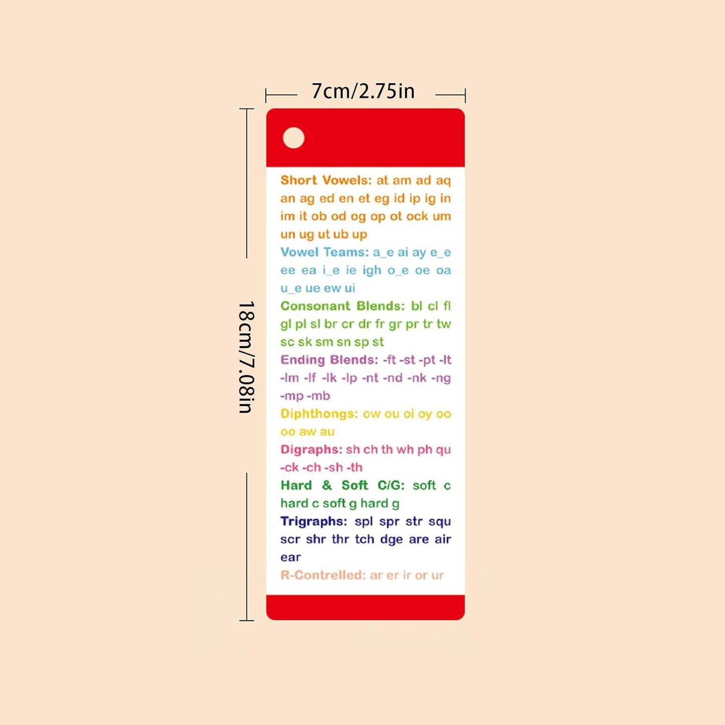 Phonics Word Cards 117 Sound Groups 900+ Rhyming Words Preschool English Discovery Joy, One Word At A Time, Learn to Read & Spell, Fun Learning Activities (1pc)