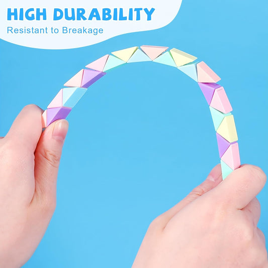 24 Pack Magic Snake Cube Fidget Toys for Kids - 24 Blocks Rainbow Twist Puzzle, Party Favors, Classroom Prizes, Birthday Goodie Bag Fillers, Stress Relief Sensory Toys