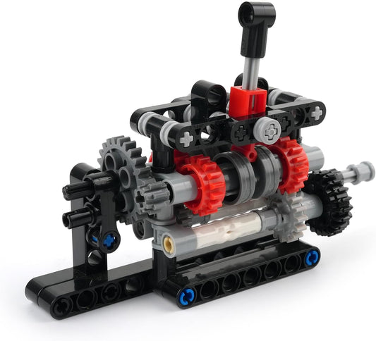 MOC High-tech 4 Speed Gearbox Model DIY Transmission Kit Power Functions Building Blocks Assemble Bricks Set (Gearbox)