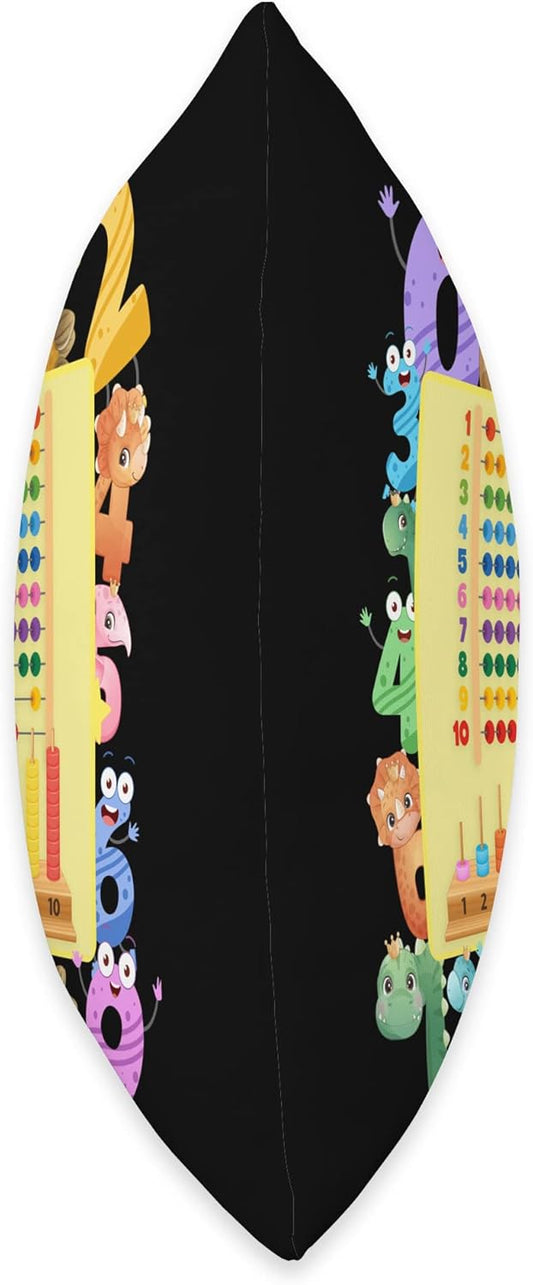 Dinosaur Numbers Idea For Kids & Teachers Maths Abacus Throw Pillow