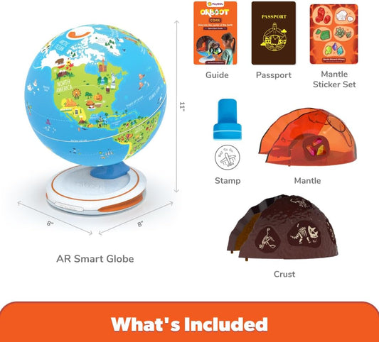 PlayShifu Globe for Kids– Orboot Earth: Interactive Kids Globe with 1000+ Facts on Animals, Places & Monuments | Tech-Powered Learning Toy & STEM Gift for Kids Ages 4–10