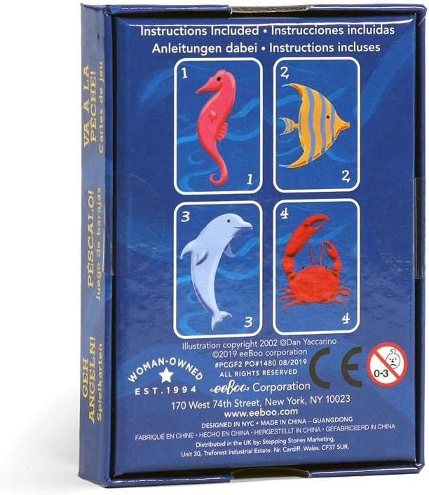 eeBoo: Color Go Fish Playing Card Game, Cards are Durable and Easy to Use, Instructions Included, Educational and Fun Learning, for Ages 3 and up