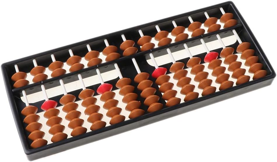 angwang Plastic Abacus,Plastic Abacus Arithmetic Soroban 13 Digits Kids Maths Calculating Tool