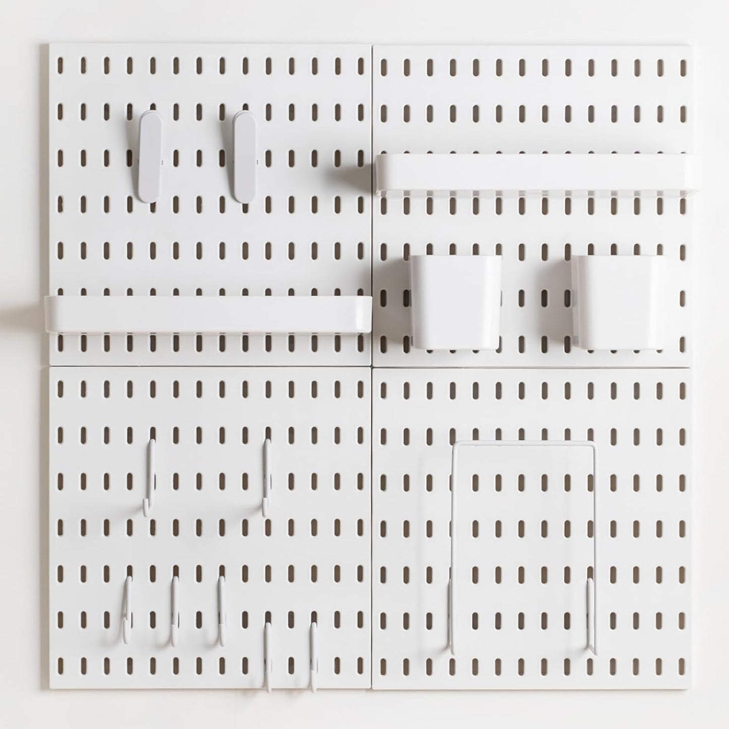 8-Pack 22"x44" Plastic Pegboard Panels Durable Modular Organizer Boards for Wall Storage, Garage, Workshop & Craft Room – Lightweight & Easy to Install