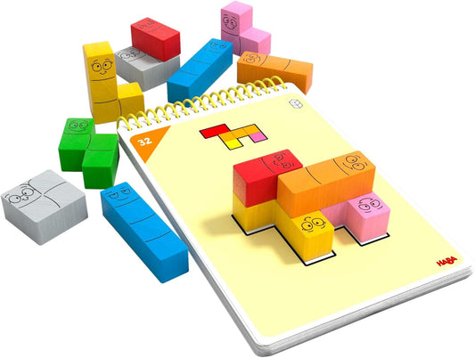 HABA Logic! Games: Happy Worms - Solo Brain Teaser Puzzling Game