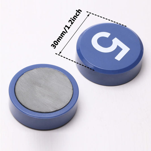 Tupalizy Round 0-9 Number Refrigerator Magnets Fridge Whiteboard Magnetic Pins Stickers Kitchen Home Office School Crafts, 10PCS (White)