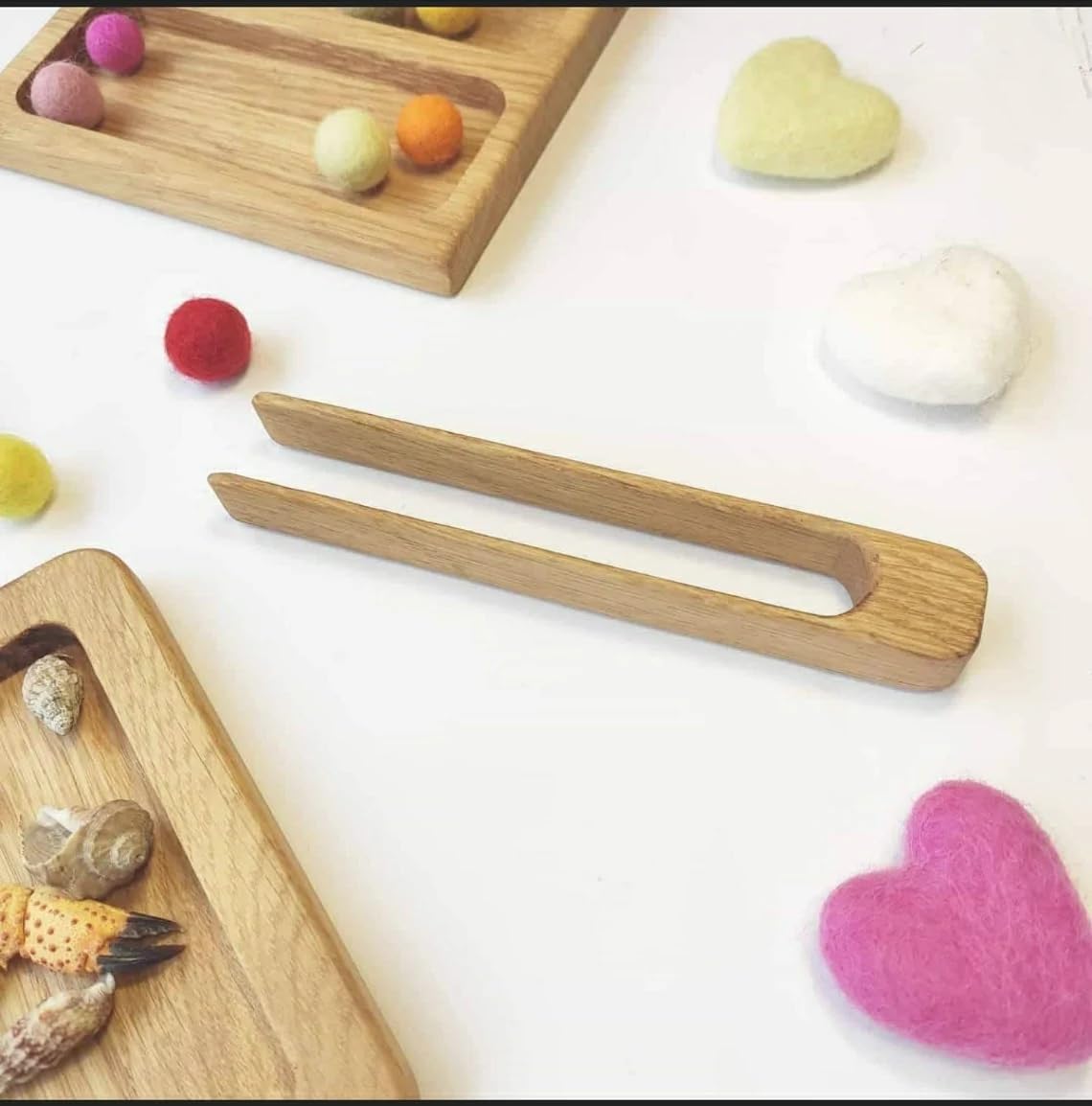 Personalized Montessori Wooden Tweezers or Tongs, Materials for fine Motor Skills, Gift for Kids, Loose Parts, Homeschool, Preschool (Only Tweezers)
