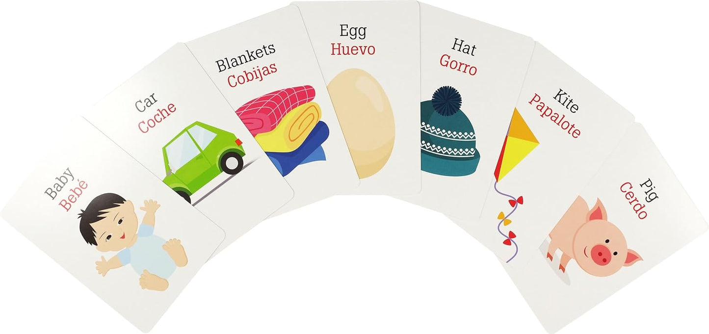 Bilingual Flash Cards - First Words (English and Spanish Edition)