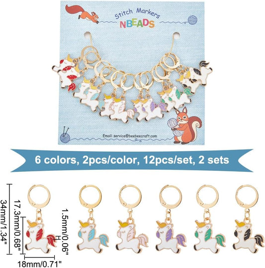 NBEADS 12 Pcs Bear Stitch Markers, 12 Colors Resin Gummy Bear Crochet Stitch Marker Charms Locking Marker DIY Handmade Gift for Knitting Weaving Sewing Accessories Quilting Handmade Jewelry