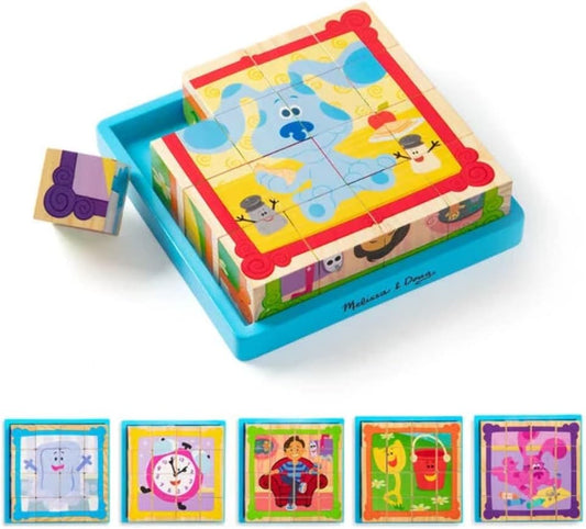 Melissa & Doug Blue's Clues & You! Wooden Cube Puzzle (16 Pieces)