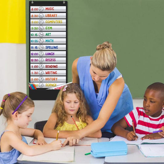 Godery Large Visual Schedule for Kids Chore Reward Chart,Bedtime Routine Chart for Toddlers,Double Side Weekly Planner Board with 109 Cards for Home School Planner,Autism Learning Materials.
