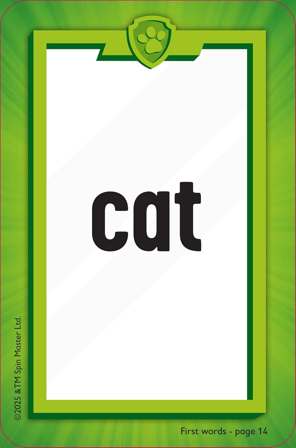 PAW Patrol First Words Flashcards