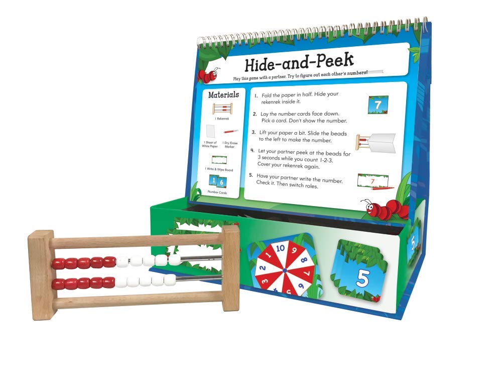 hand2mind Rekenrek Pop-Up Learning Activity Center, Math Games for Kids, Abacus for Kids Math, Math Manipulatives, Montessori Materials for Preschool, Kindergarten Homeschool Supplies