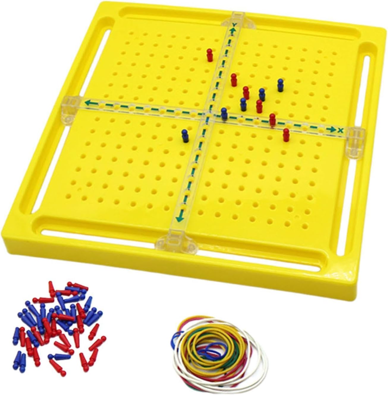 Wood Geoboards Set Children Mathematics Teaching Aids Xy Axis Mathematical Coordinate Graphs Teaching Tools for 3 4 5 Year Old