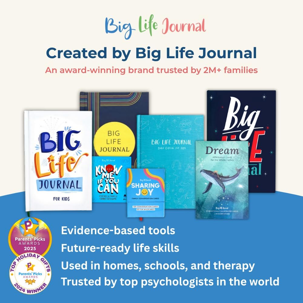 Big Life Journal – Sharing Joy Conversation Cards – 150 Prompts to Spark Joy, Gratitude & Meaningful Conversations – Gift for Families, Kids & Parents for Holidays, Road Trips & Family Dinners