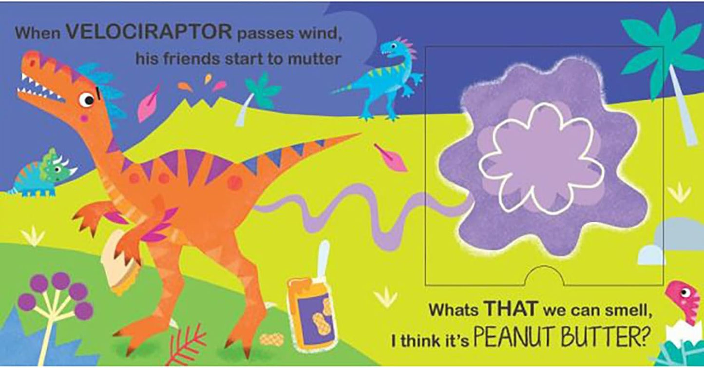 Buddy & Barney: Scratch & Sniff Book - Dino Farts - Rhyming Prehistoric Board Book, Lift-The-Flap & Smell, 7 Hilarious Real Scents, Sensory, Kids 3+