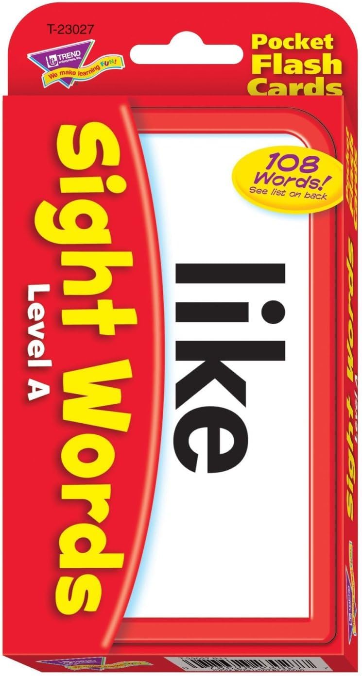 Trend Enterprises Sight Words Bundle - Pocket Flash Cards Set - for Home, Travel, Classroom