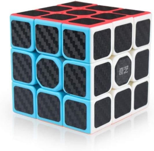 Little Golden Elephant QY Toys Warrior W Speed Cube 3x3- Smooth Carbon Fiber Sticker Magic Cube 3x3x3 Puzzles Toys, The Most Educational Toy to Effectively Improve Child's Concentration and Memory