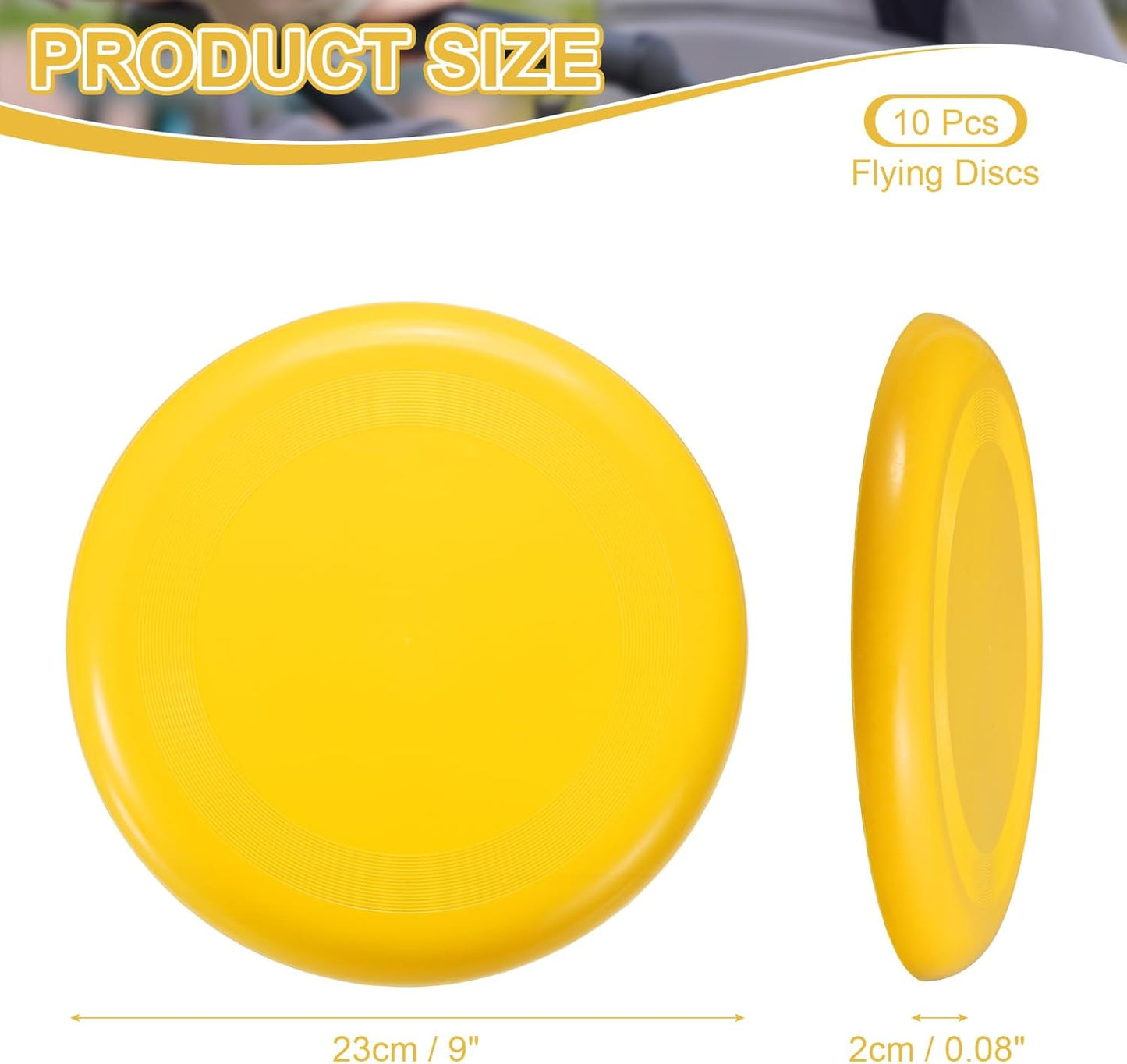 PATIKIL Flying Disc Colorful Plastic Flying Disk Flyer for Outdoor Sports Training Playing Lawn Game