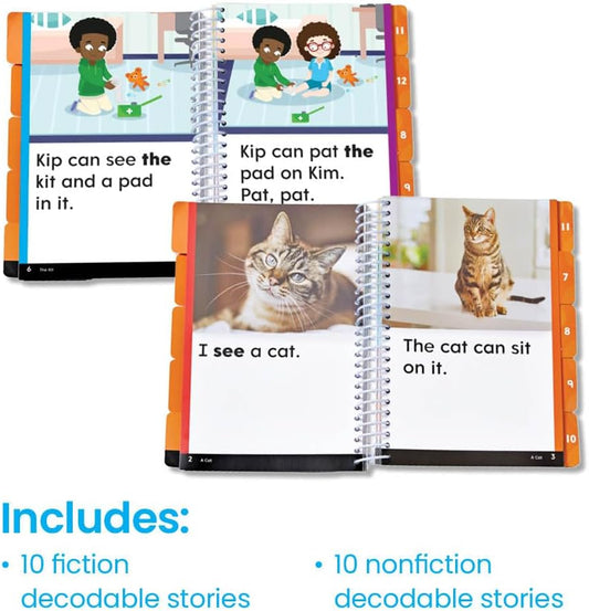 hand2mind Guided Phonics + Beyond Decodable Books Unit 2, CVC Books for Beginning Readers, Science of Reading Classroom Materials, Learn to Read Leveled Readers, Preschool Curriculum for Teachers