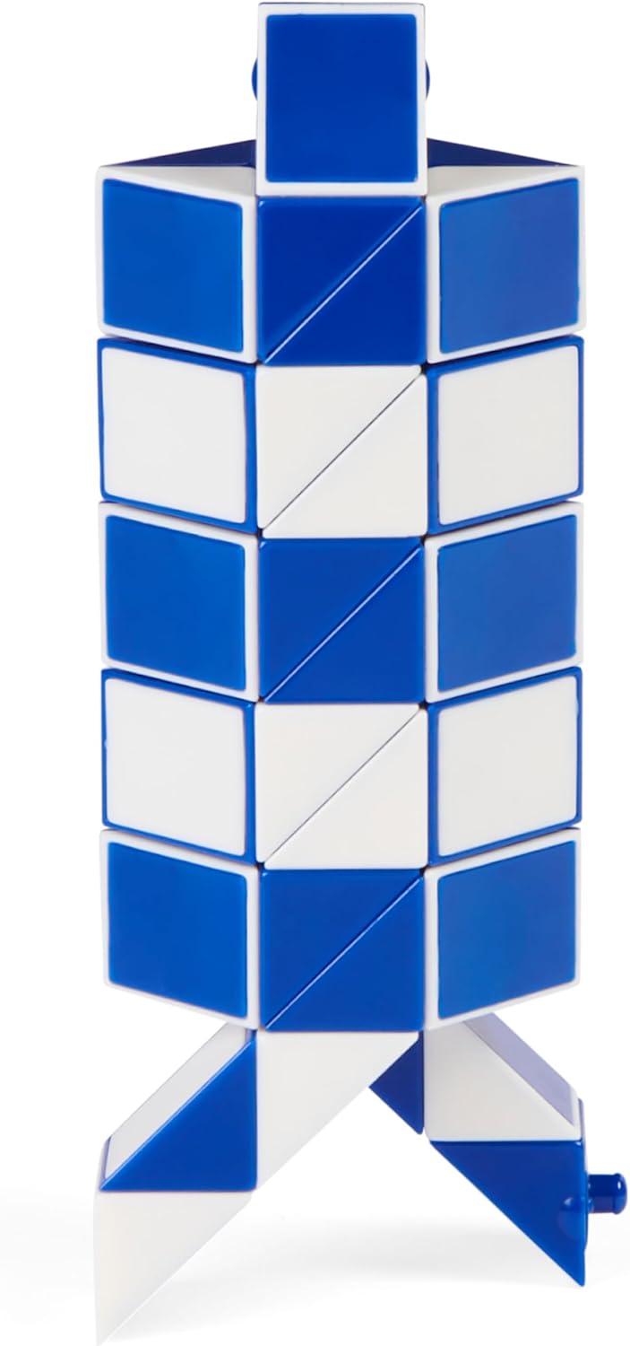Rubik’s Cube, Connector Snake, Two-Pack Cubes 3D Puzzle Game Stress Relief Fidget Toy, Classic Color-Matching Puzzle, Problem-Solving Brain Teaser, for Adults, Teens, Kids Ages 8 & Up