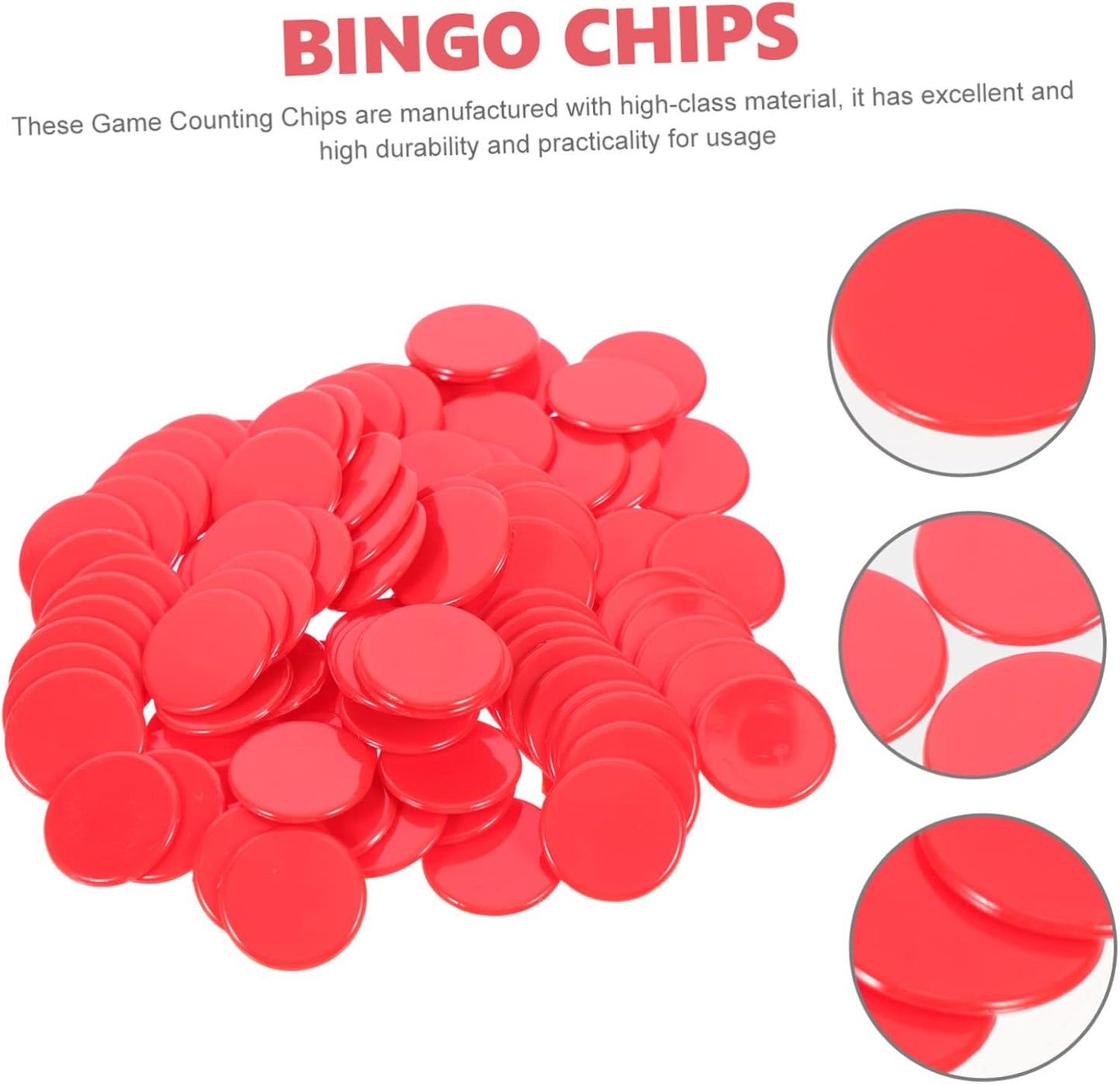 BESPORTBLE Bingo Counting Chips Game Markers for Smooth Surface Counting for Math Learning and Grouping Activities